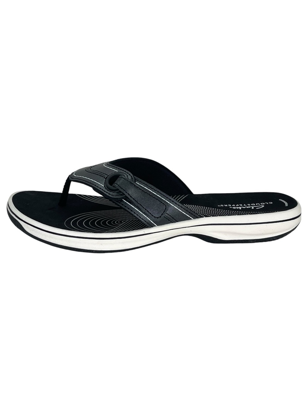 Clarks Cloudsteppers Breeze Reyna Black Womens Thong Sandals Size 10M - Picture 3 of 11